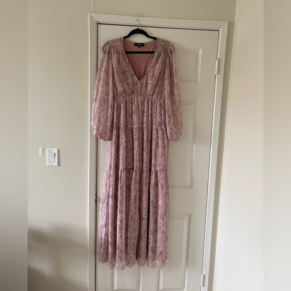 Floral Pink Maxi Dress